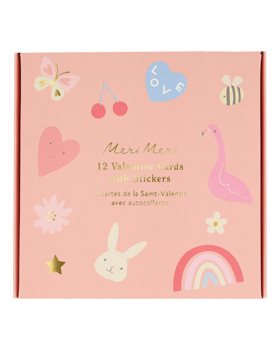 Little meri meri paper + party heart concertina valentine cards + stickers