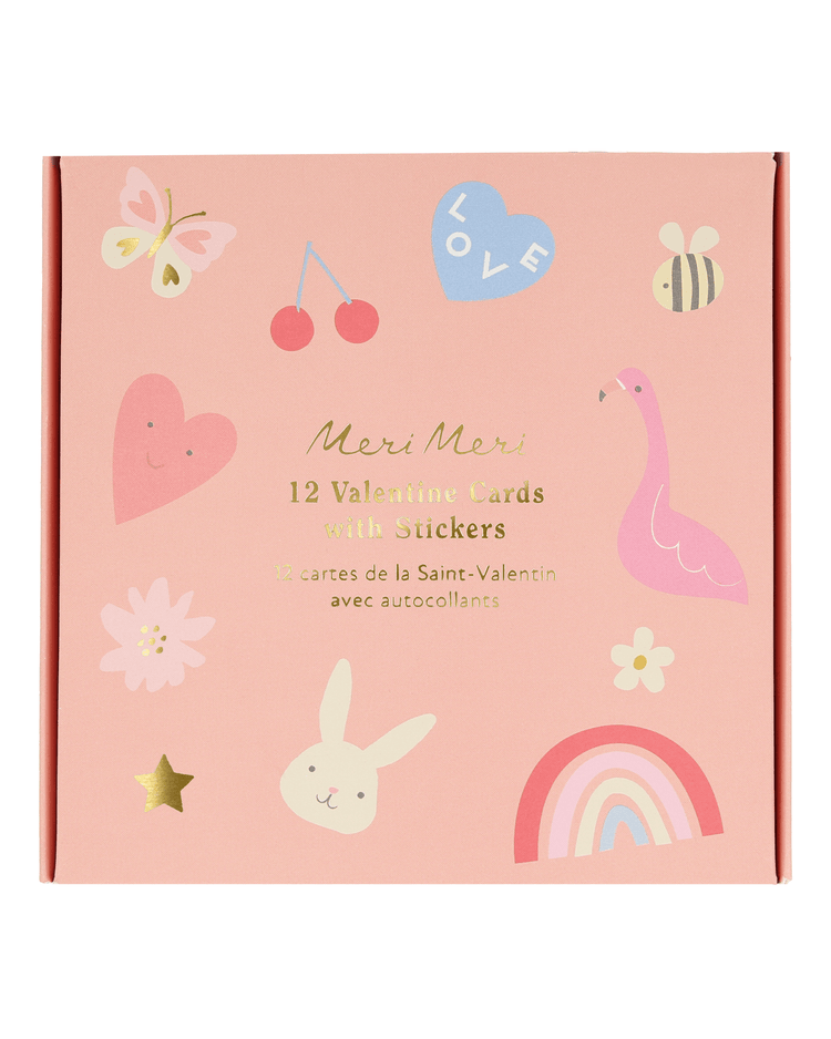Little meri meri paper + party heart concertina valentine cards + stickers
