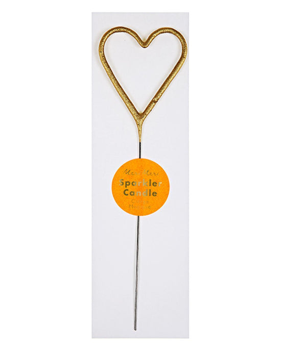 Little meri meri paper+party heart sparkler in gold