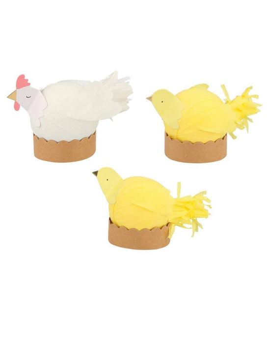 Little meri meri paper + party hen + chicks surprise balls