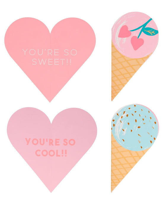 Little meri meri paper + party ice cream valentine's cards