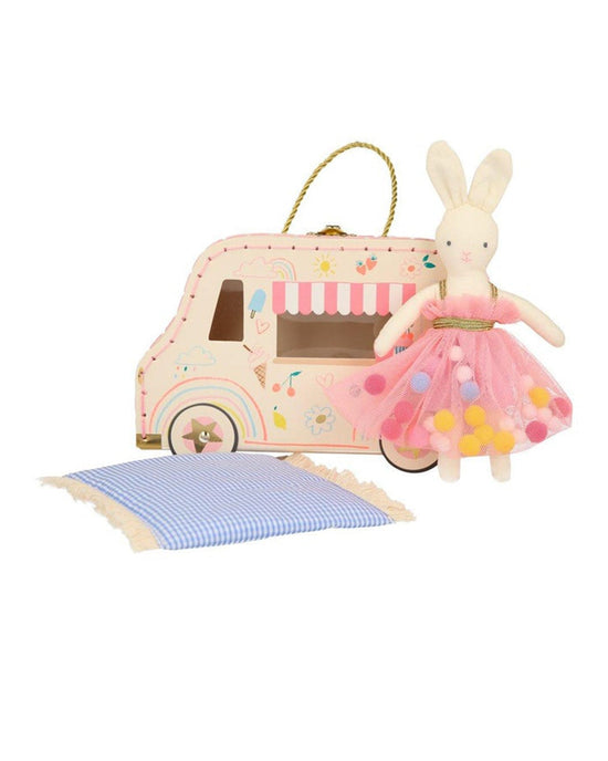 Little meri meri play ice cream van bunny mini suitcase doll