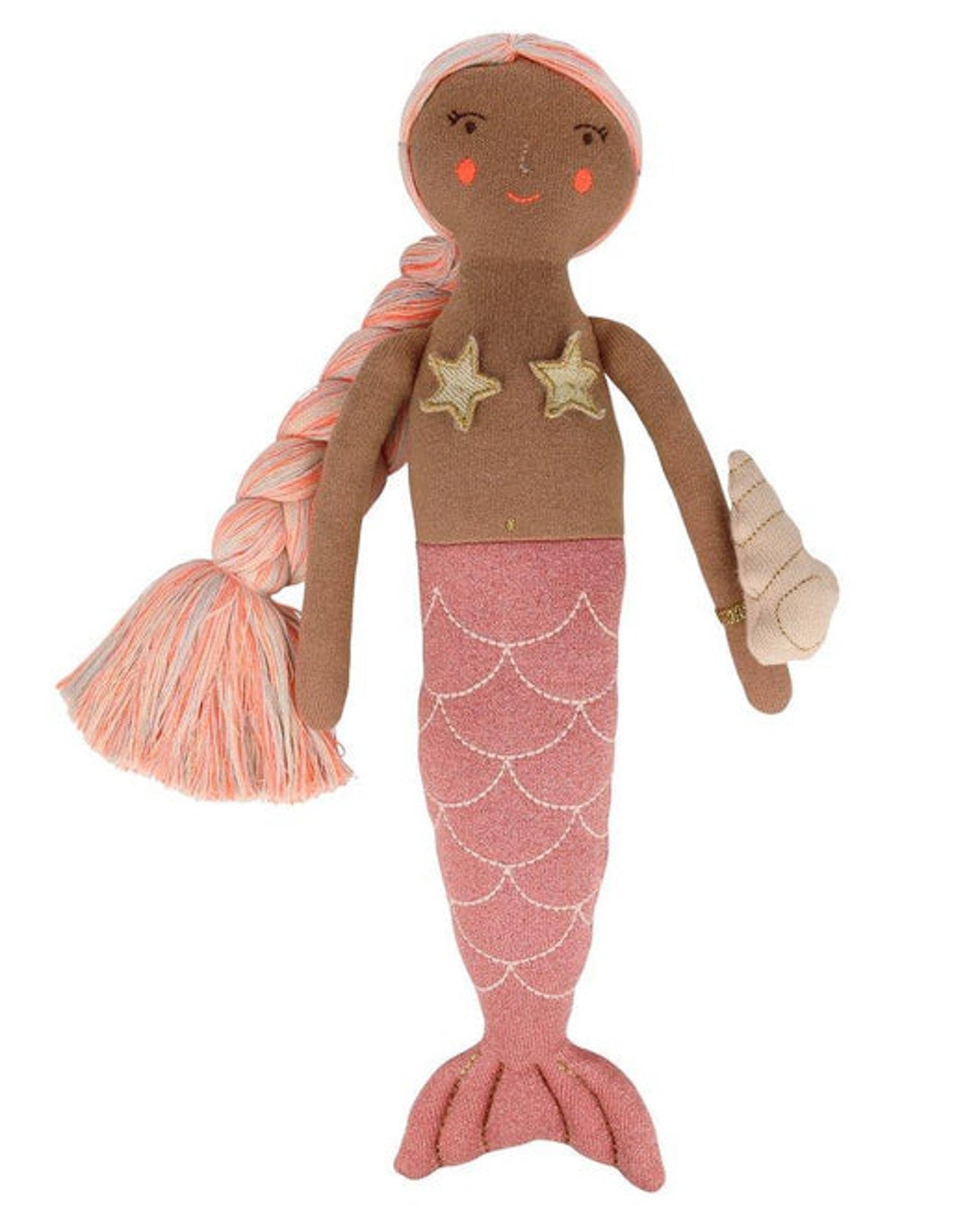 Little meri meri play jade pink knitted mermaid