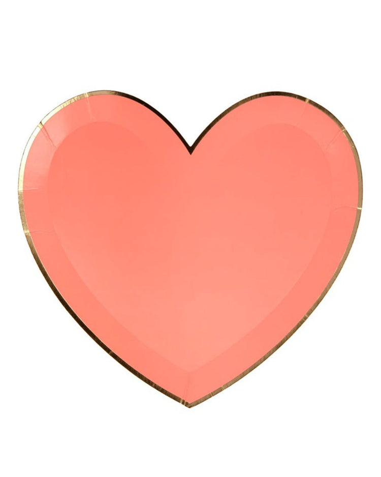 Little meri meri paper + party large pink heart plates