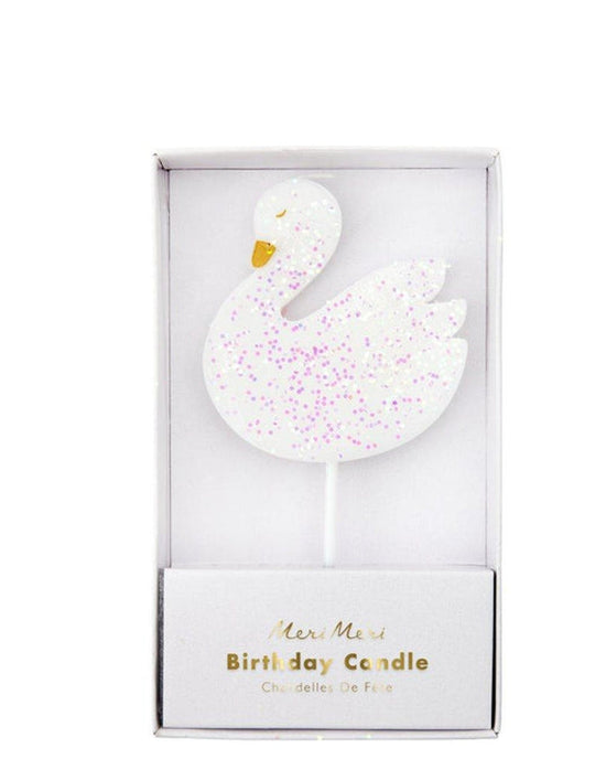 Little meri meri paper + party large swan candle