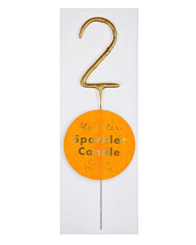 Little meri meri paper+party mini #2 sparkler in gold
