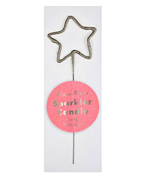 Little meri meri paper+party mini star sparkler in silver