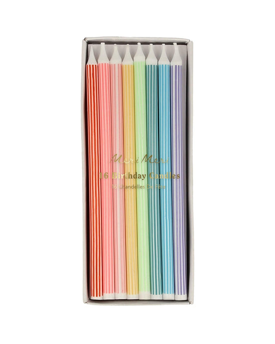 Little meri meri paper + party mixed striped candles