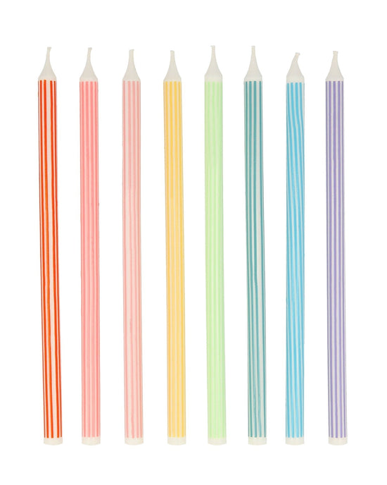 Little meri meri paper + party mixed striped candles