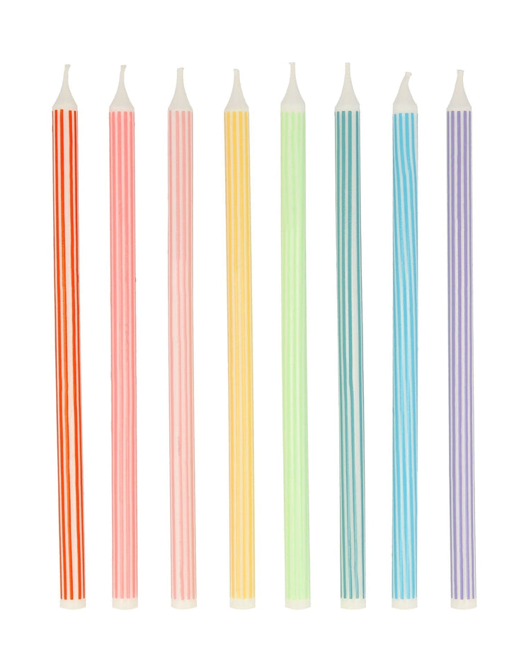 Little meri meri paper + party mixed striped candles