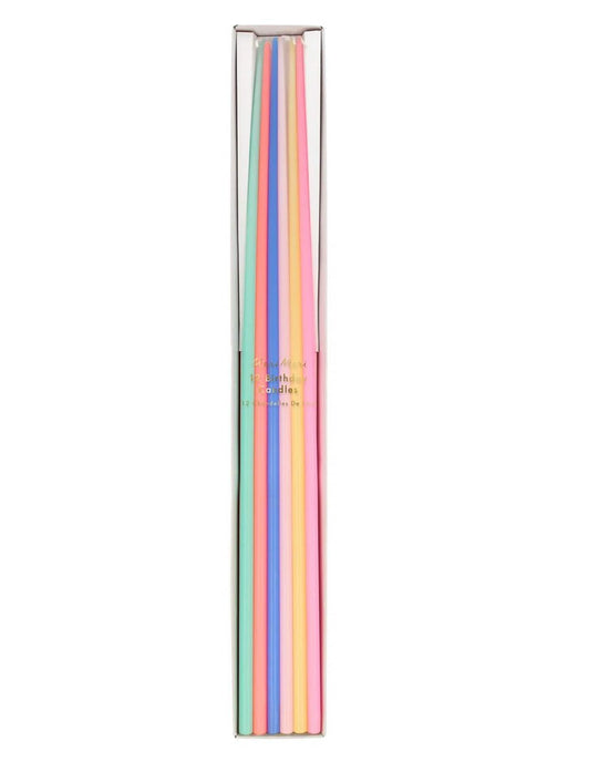 Little meri meri paper + party mixed tall tapered candles