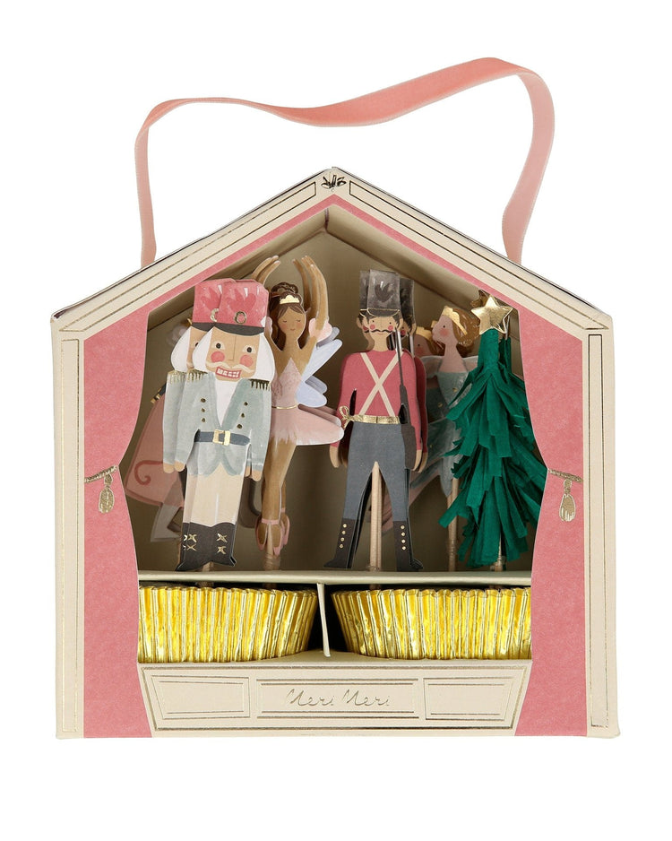Little meri meri paper+party nutcracker cupcake kit