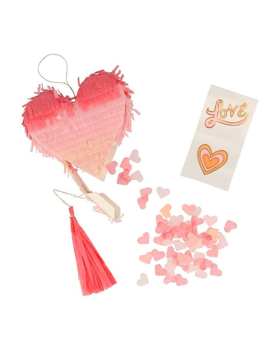 Little meri meri paper + party ombre heart piñata favors