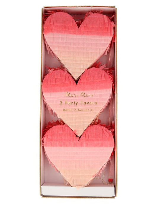 Little meri meri paper + party ombre heart piñata favors