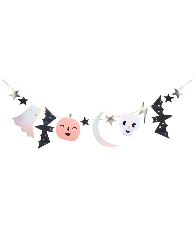 Little meri meri paper+party pastel halloween garland