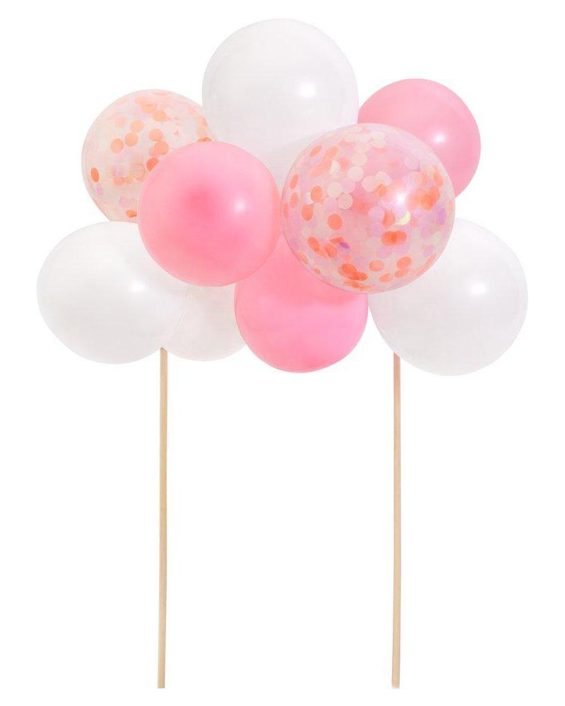 Little meri meri paper+party pink balloon cake topper