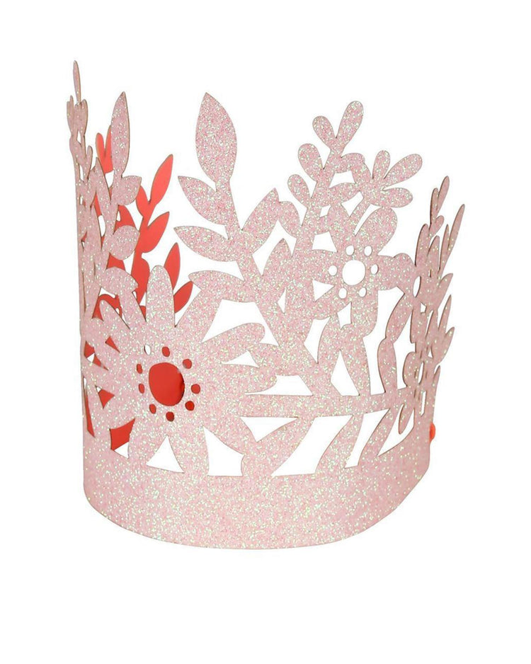Little meri meri paper+party pink glitter crowns