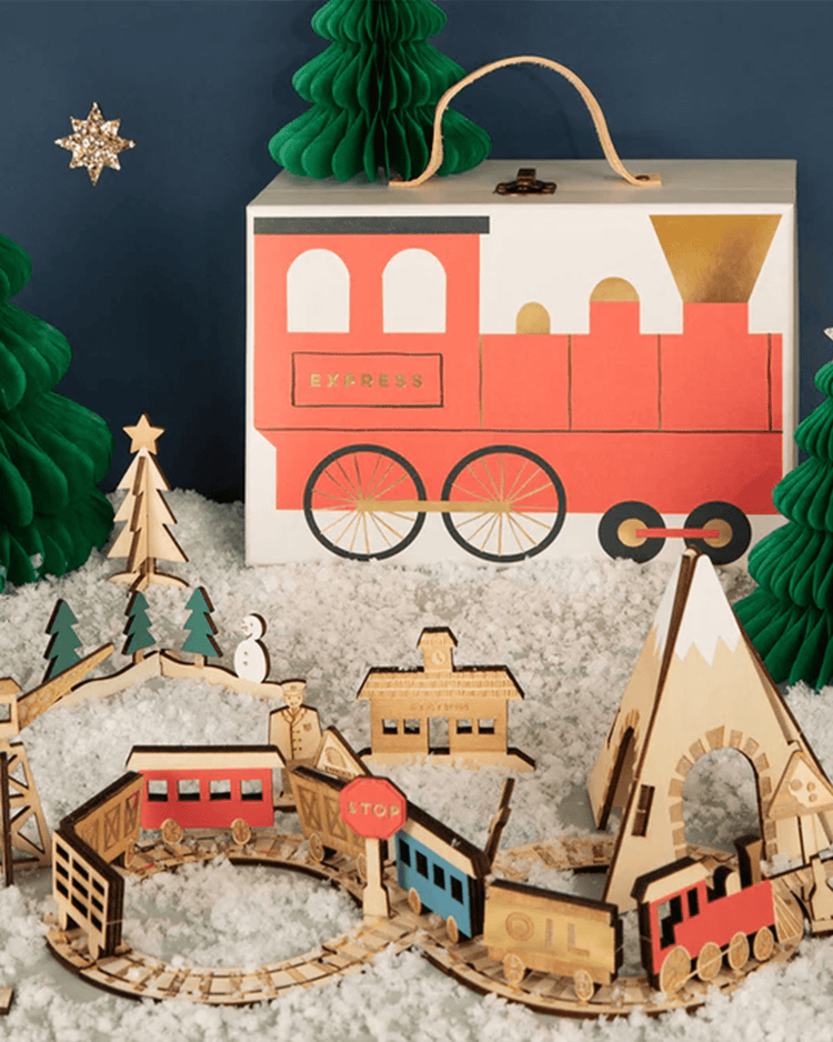 Little meri meri paper+party railway train advent calendar