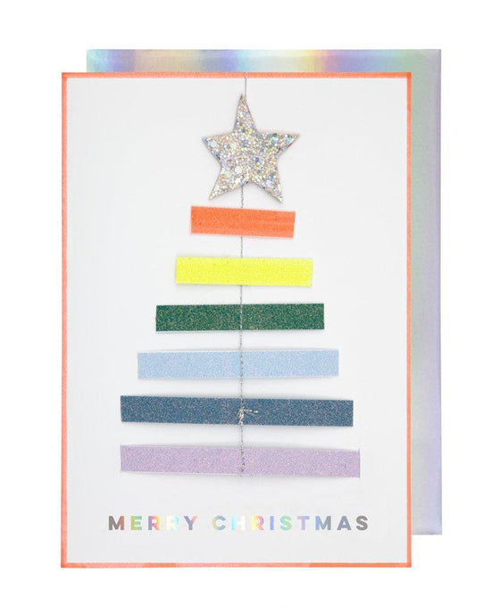 Little meri meri paper+party rainbow tree ornament card