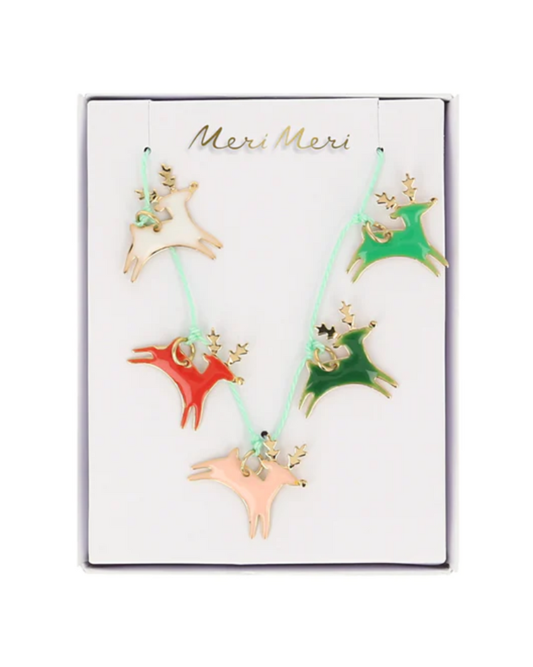 Little meri meri accessories reindeer enamel necklace