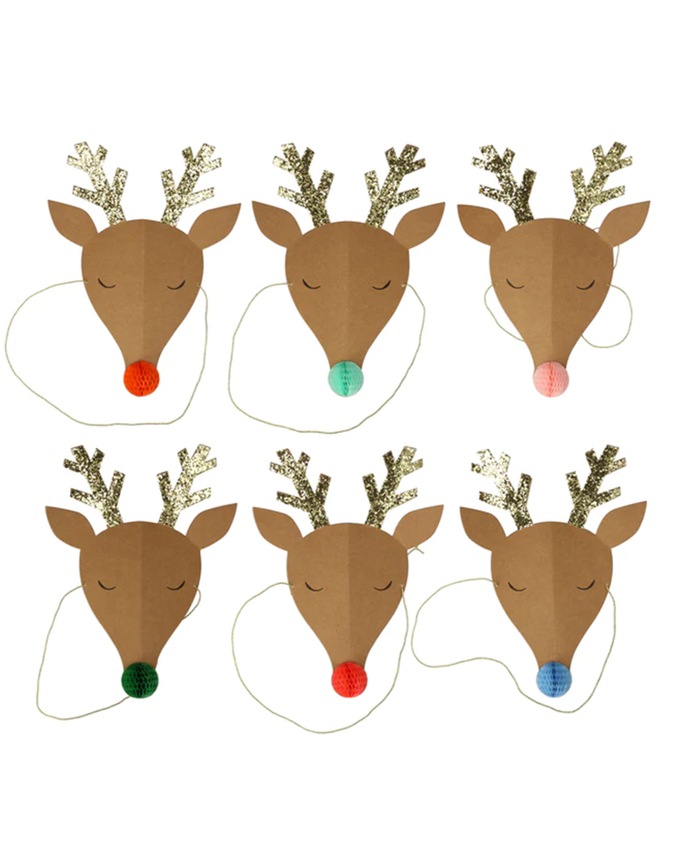 Little meri meri paper+party reindeer party hats