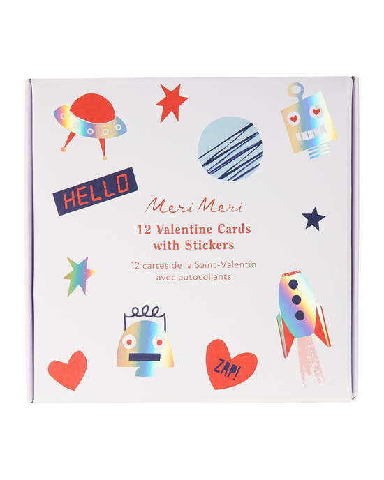 Little meri meri paper + party robot concertina valentine cards + stickers