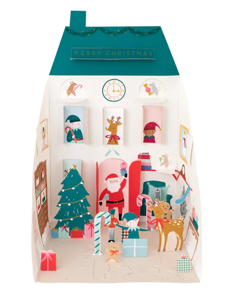Little meri meri paper+party santa's house pop up advent calendar