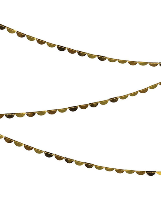 Little meri meri paper+party Scallop Spool Garland in Gold