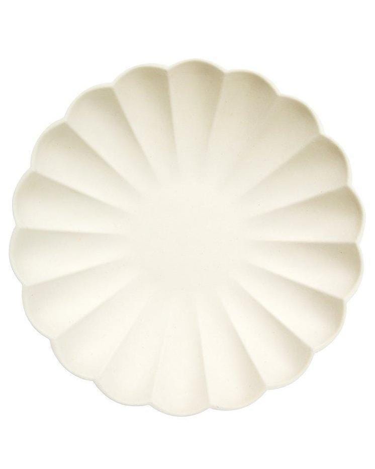 Simply Eco large plates in cream from Meri Meri's Eco-friendly collection.