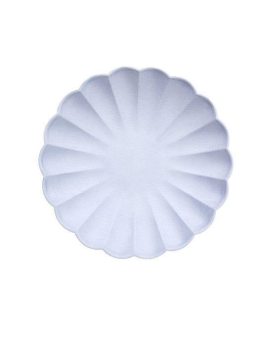 A simply eco small plate in lilac by Meri Meri on a white background.
