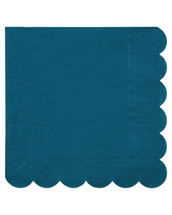 Little meri meri paper+party small dark teal napkins