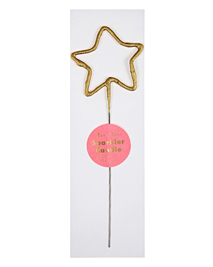 Little meri meri paper+party star sparkler in gold