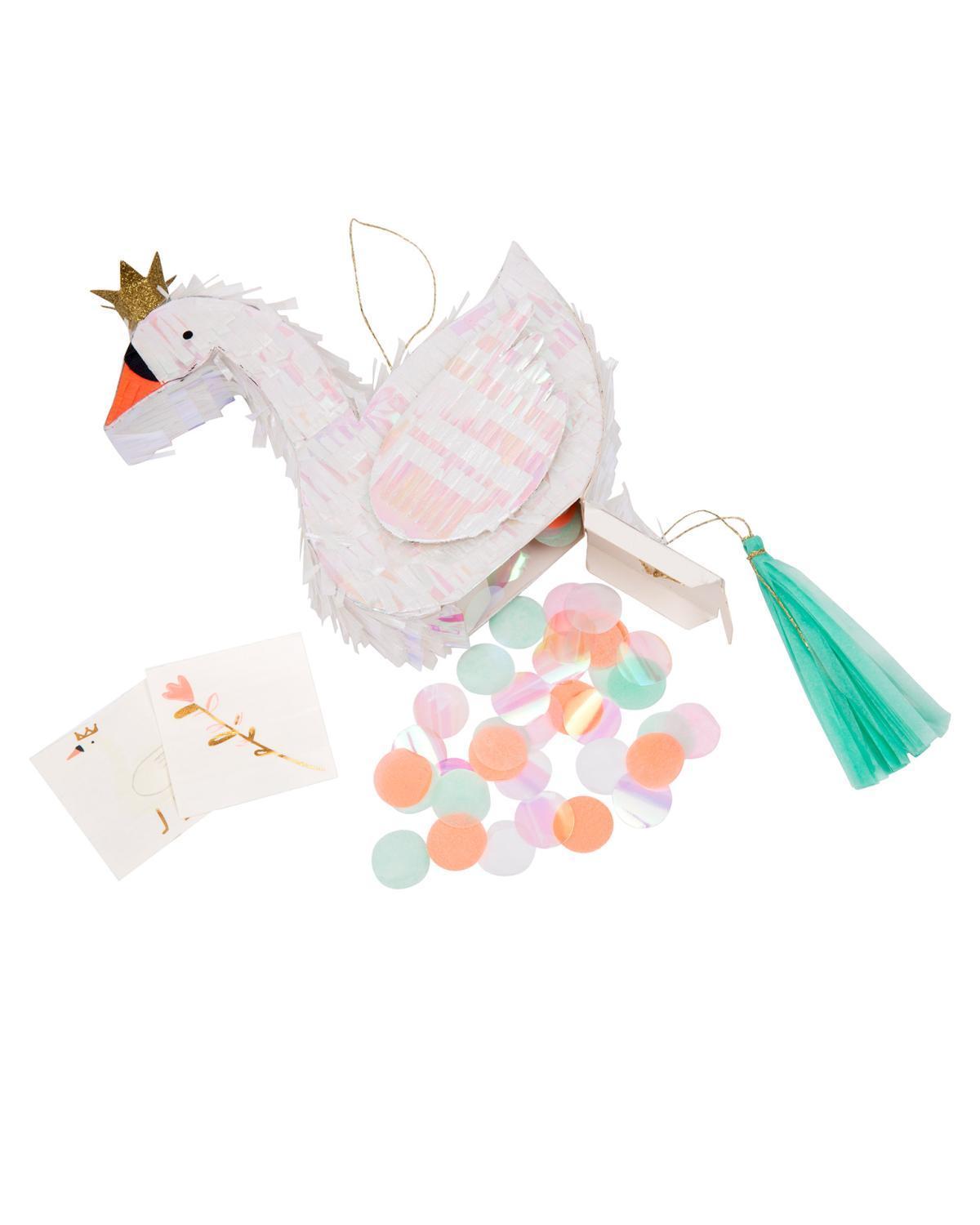 Little meri meri paper+party swan piñata party favors