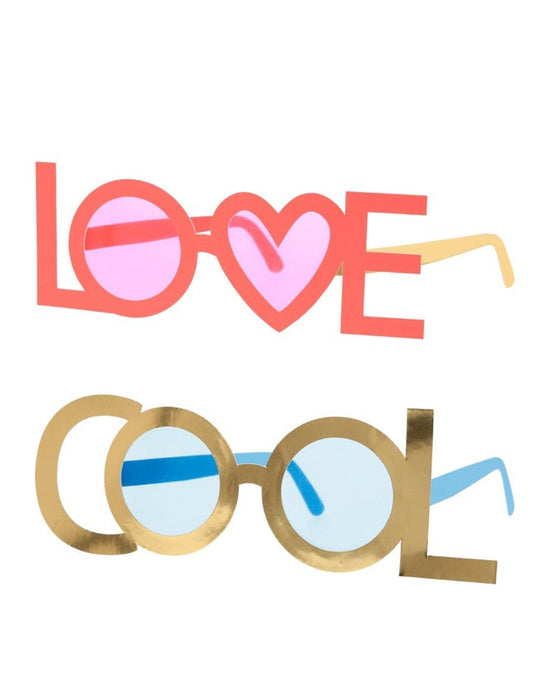 Little meri meri paper + party valentine's glasses cards