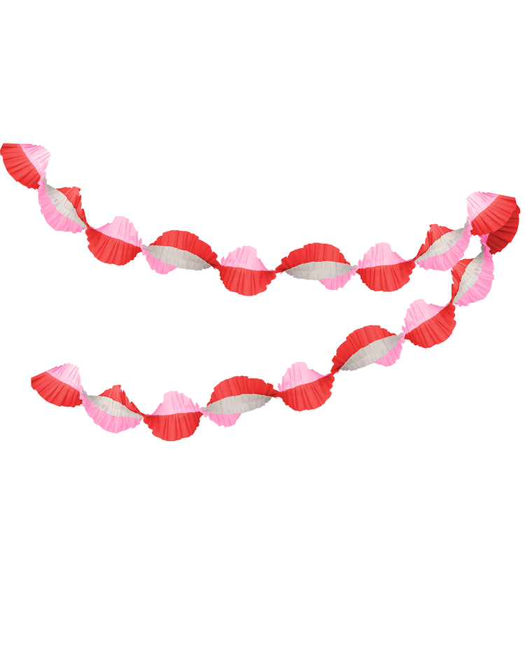 Little meri meri paper + party valentines stitched streamer