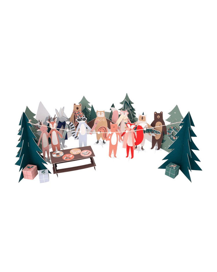 Little meri meri paper+party woodland paper play advent calendar