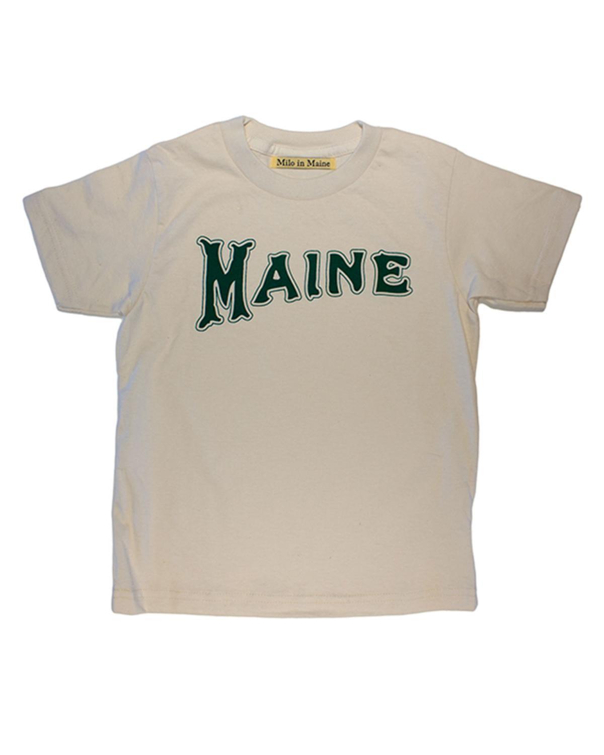 Little milo in maine baby boy 3-6 S/S Baby Maine Tee in Natural + Green