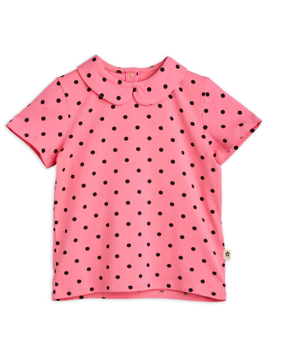 Little mini rodini kids polka dot collar t-shirt