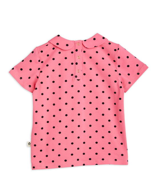 Little mini rodini kids polka dot collar t-shirt