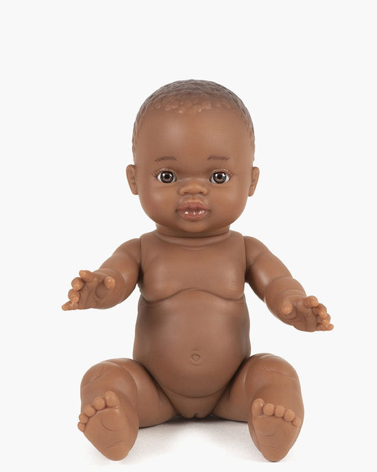 Little minikane play black girl doll with honey eyes