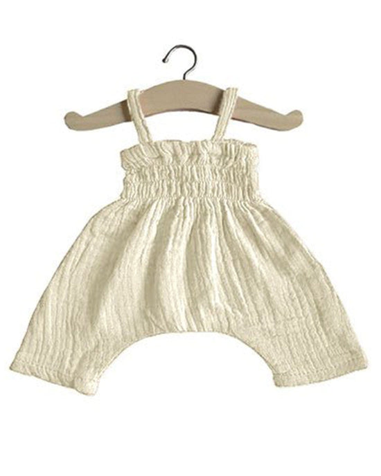 Little minikane play bonnie gauze jumpsuit in écru
