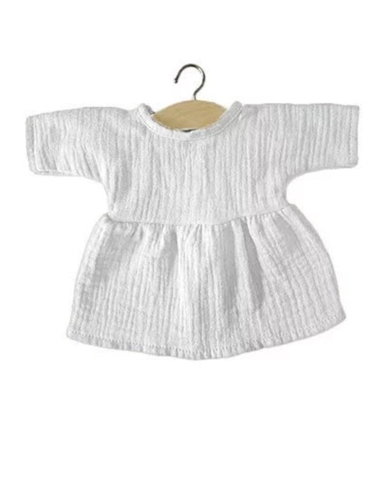 Little minikane play faustine gauze dress in blanc