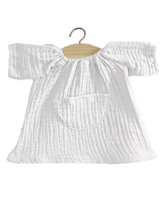 Little minikane play jeanne gauze dress in blanc