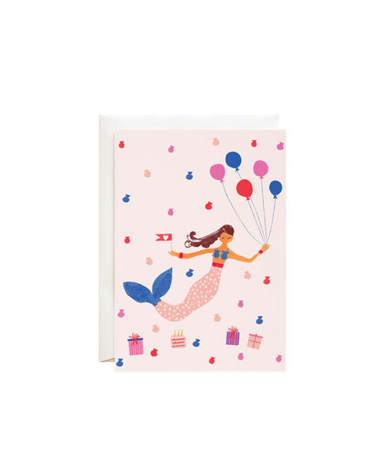 Little mr. boddington's studio paper+party mermaid's birthday petite card