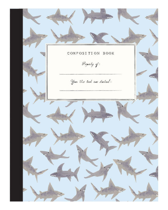 Little mr. boddington's studio paper+party sharks composition notebook