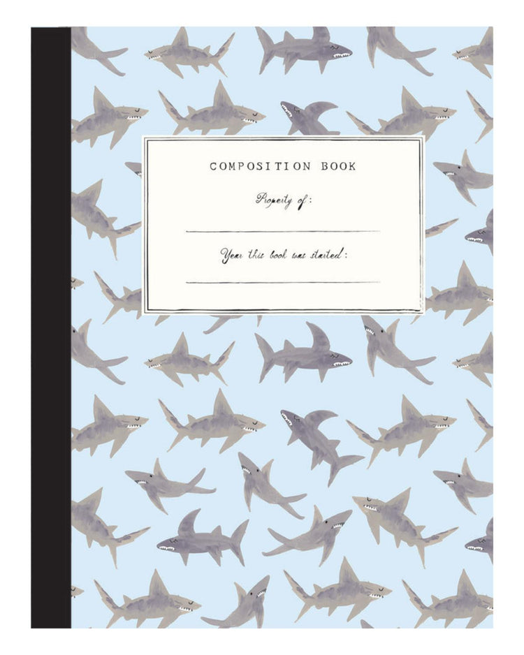 Little mr. boddington's studio paper+party sharks composition notebook