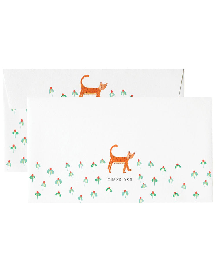 Little mr. boddington's studio paper+party spotted cheetah thank you card