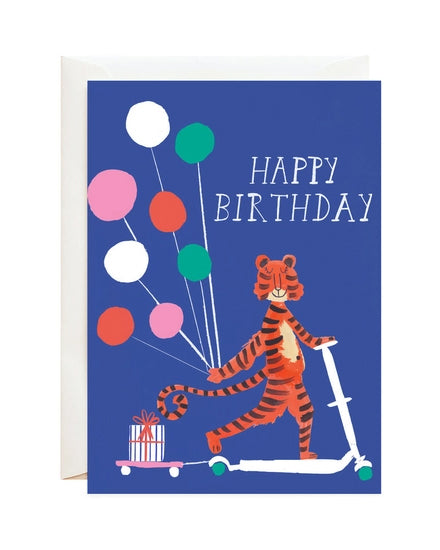 Little Mr. Boddington's Studio party that tiger stole my scooter greeting card