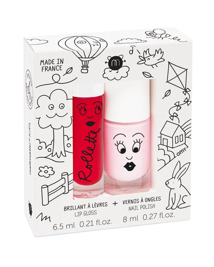 Little nailmatic room kids cottage polish + lip gloss set