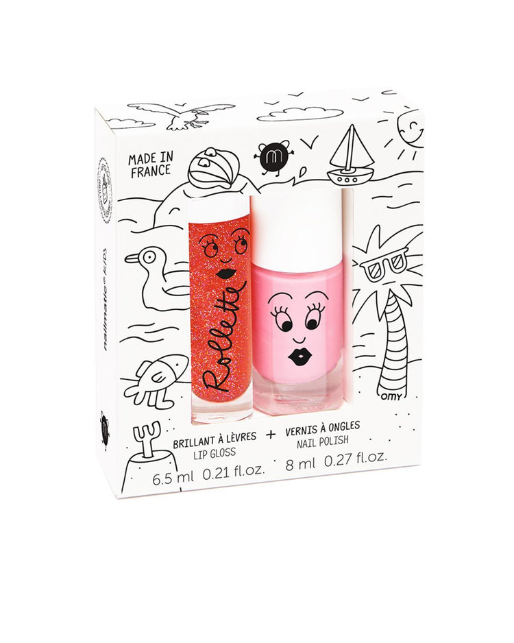 Little nailmatic accessories Nail Polish + Lip Gloss Set in Holiday